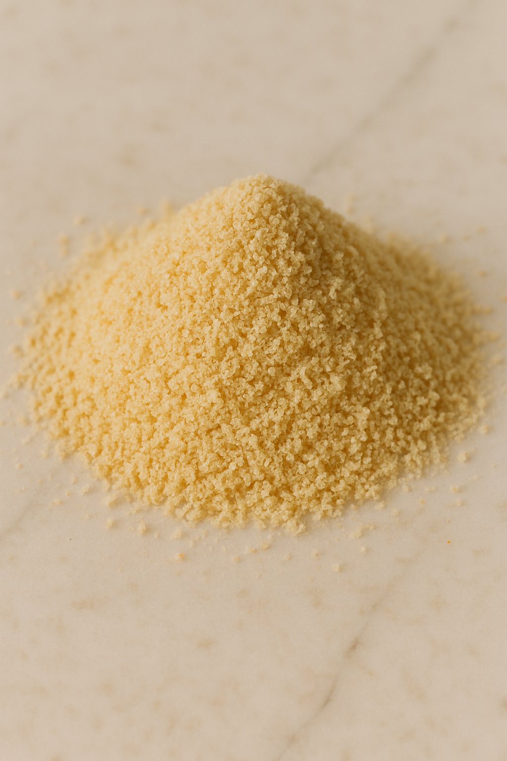 Schale mit hellen Bröseln aus Weizenbrot