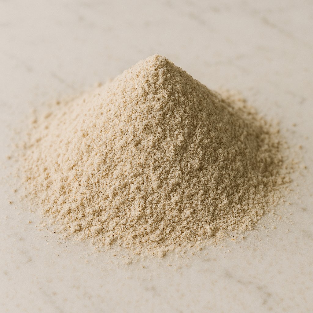 Eine Schüssel mit Buchweizenmehl