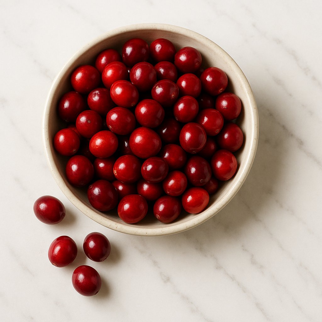 Frische rote Cranberries in einer Schale