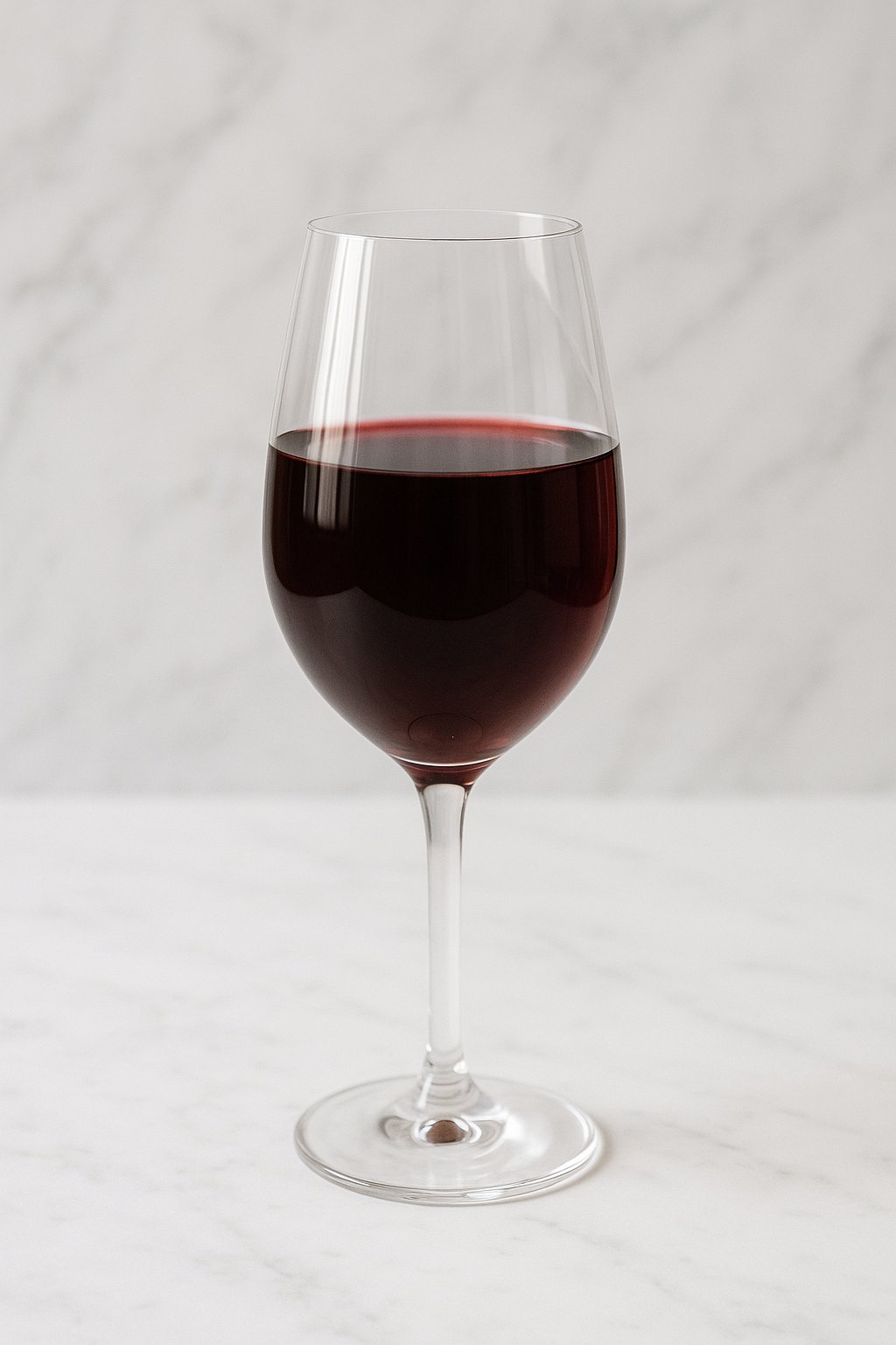 Eine Flasche Rotwein mit einem Glas.