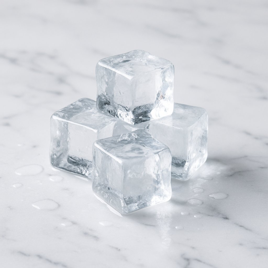 Eiswürfel in einem Glas