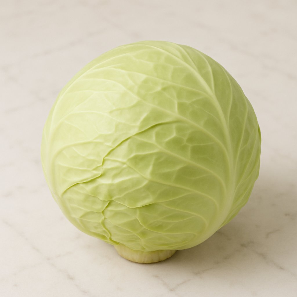 Frischer Weißkohlkopf