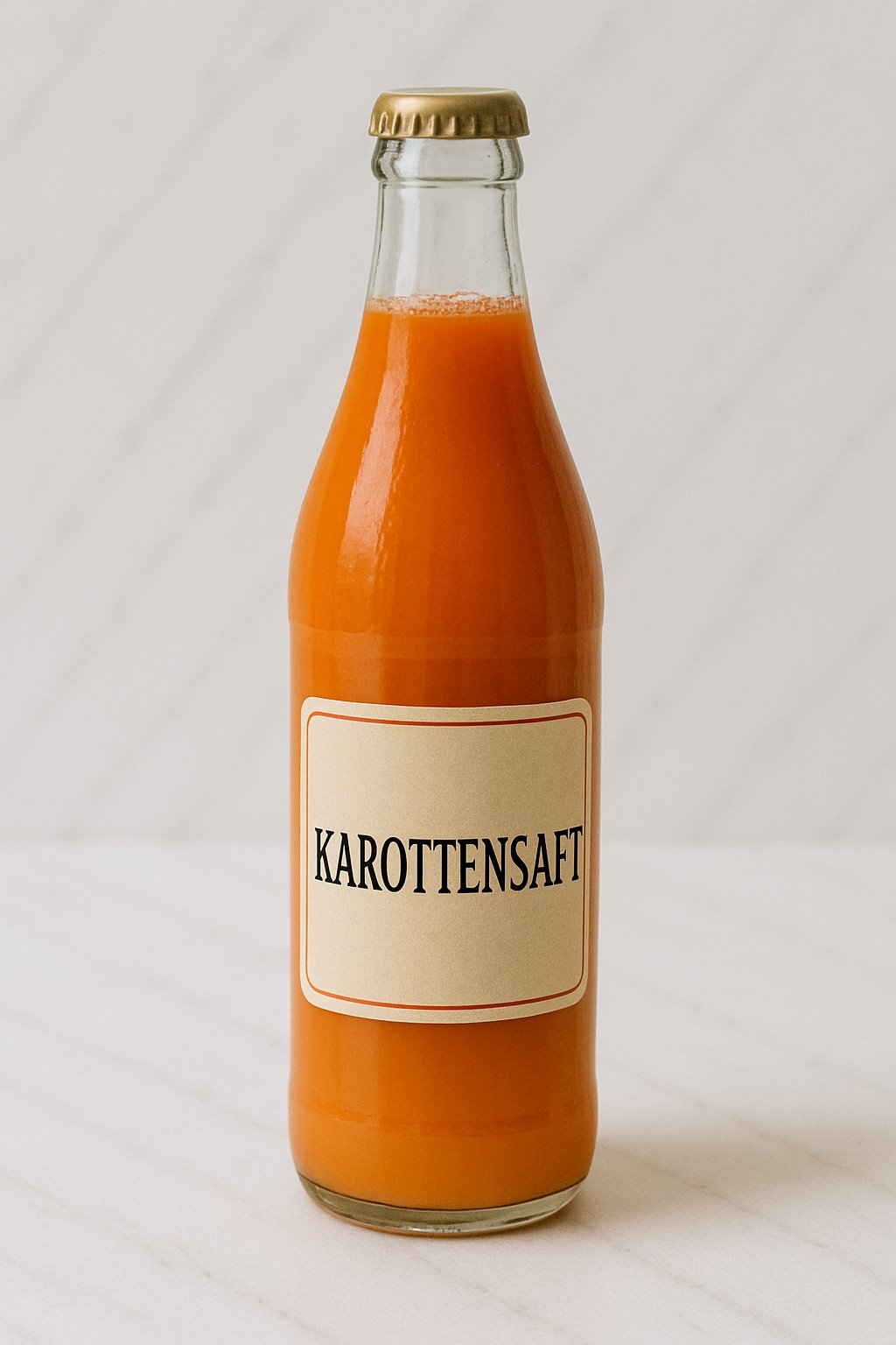 Glas Karottensaft mit Karotten