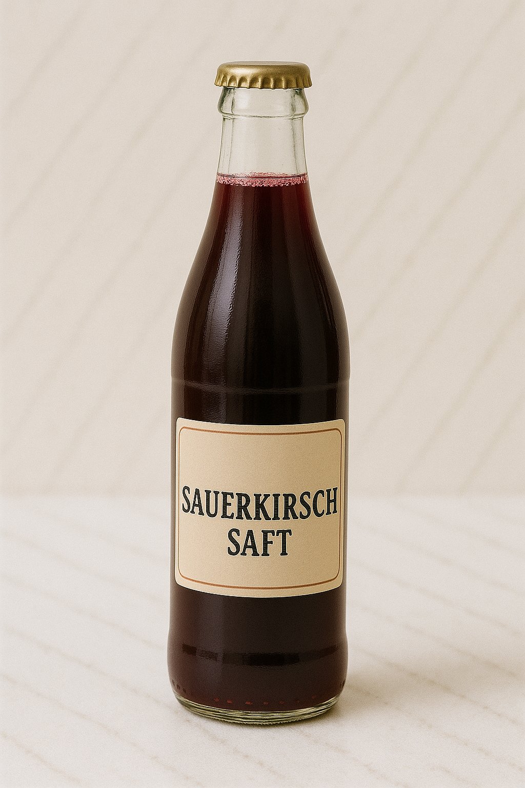 Glas mit Sauerkirschsaft