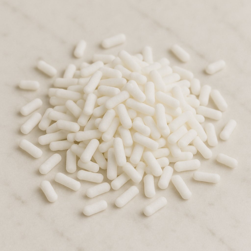 Hagelzucker in groben weißen Kristallen