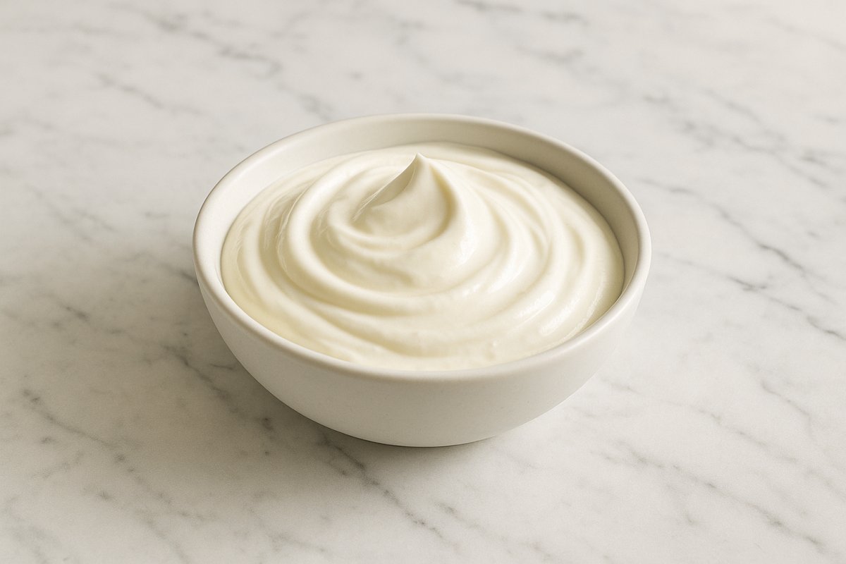 Halbrahm in einem kleinen Kännchen