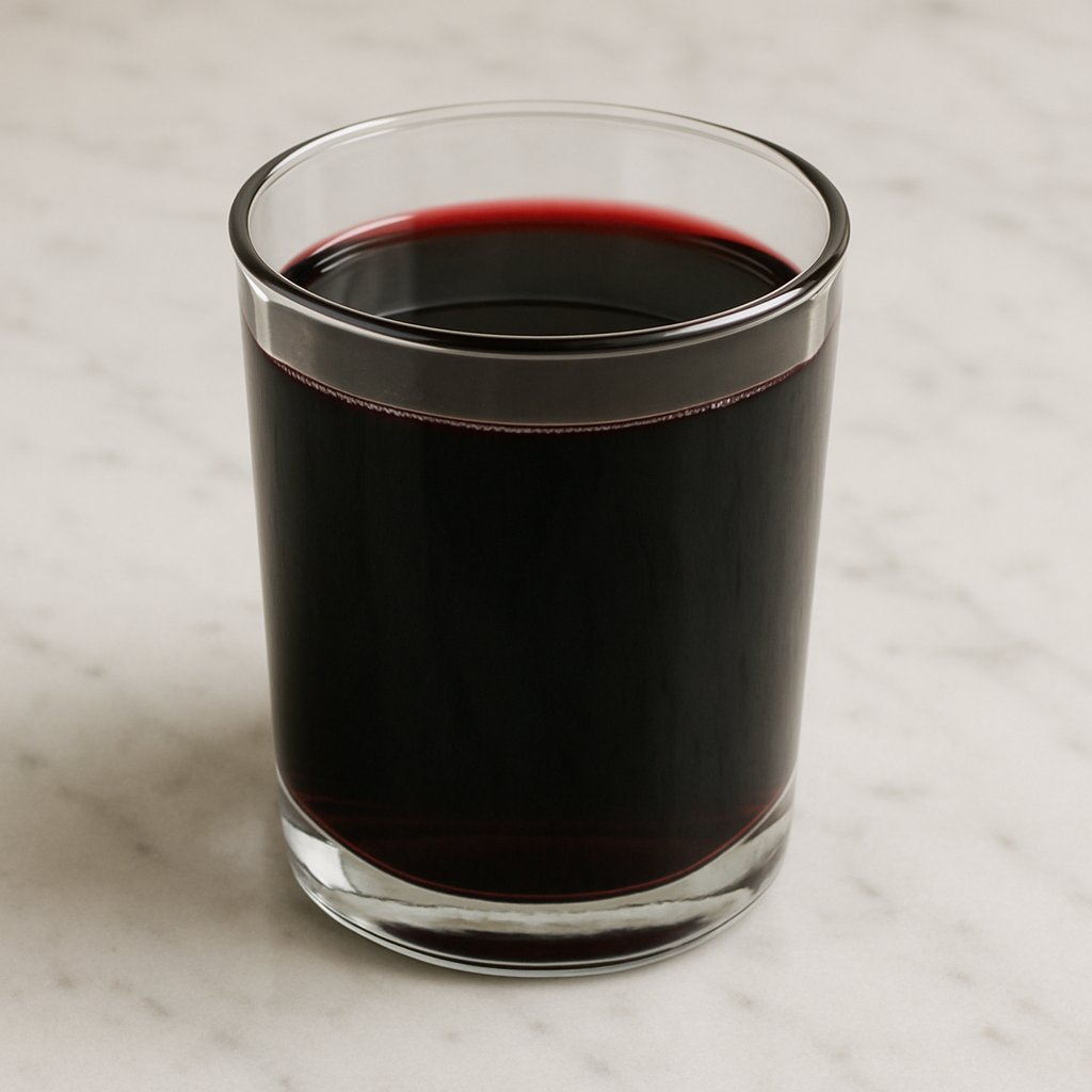 Glas Holunderbeersaft