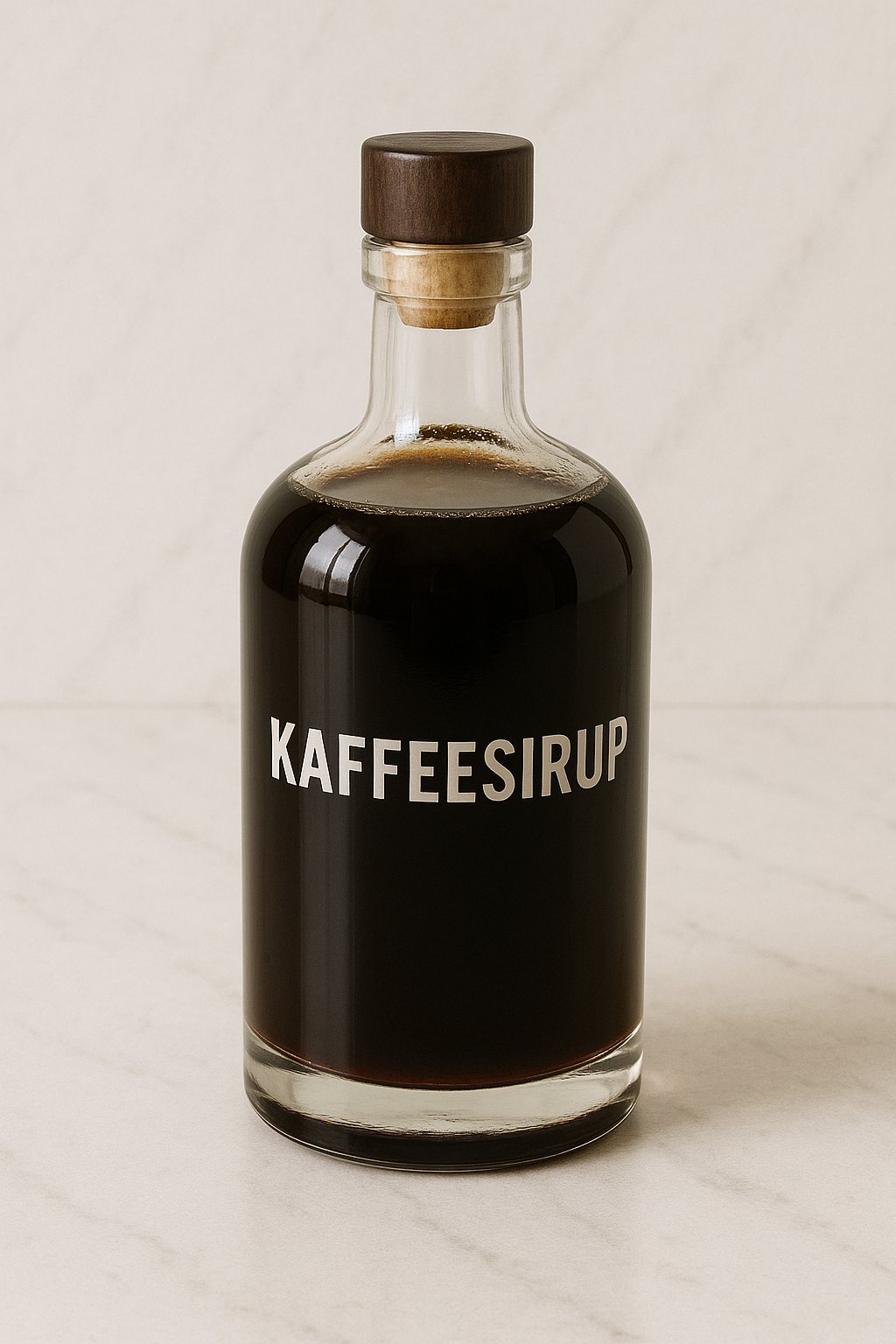 Flasche mit Kaffeesirup