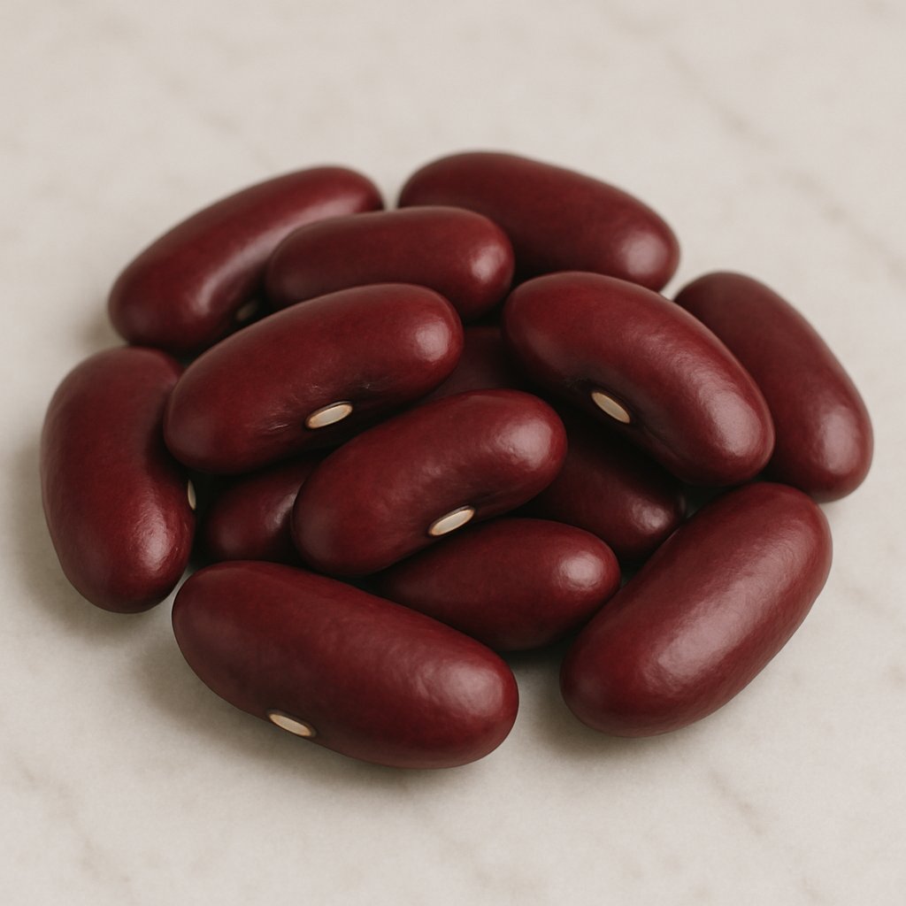 Getrocknete rote Kidney-Bohnen in einer Schale