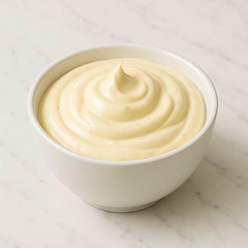 Löffel mit Salatmayonnaise