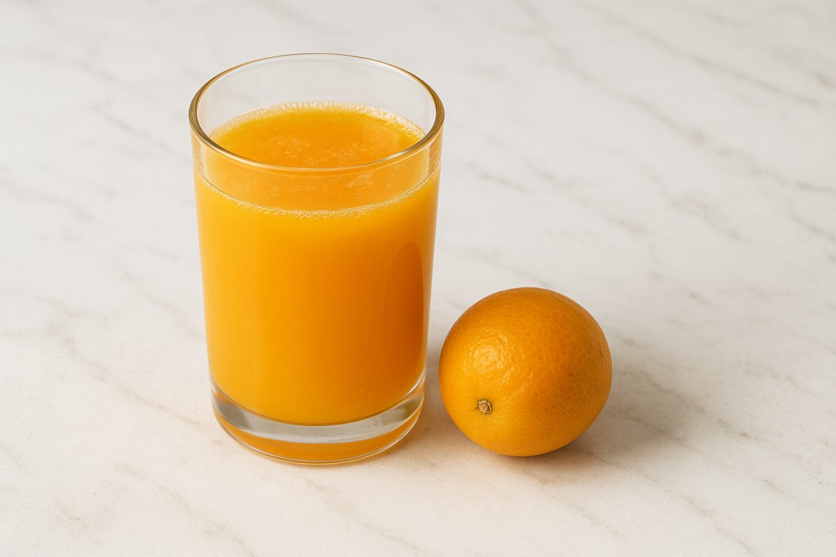 Glas Maracujanektar mit Maracuja