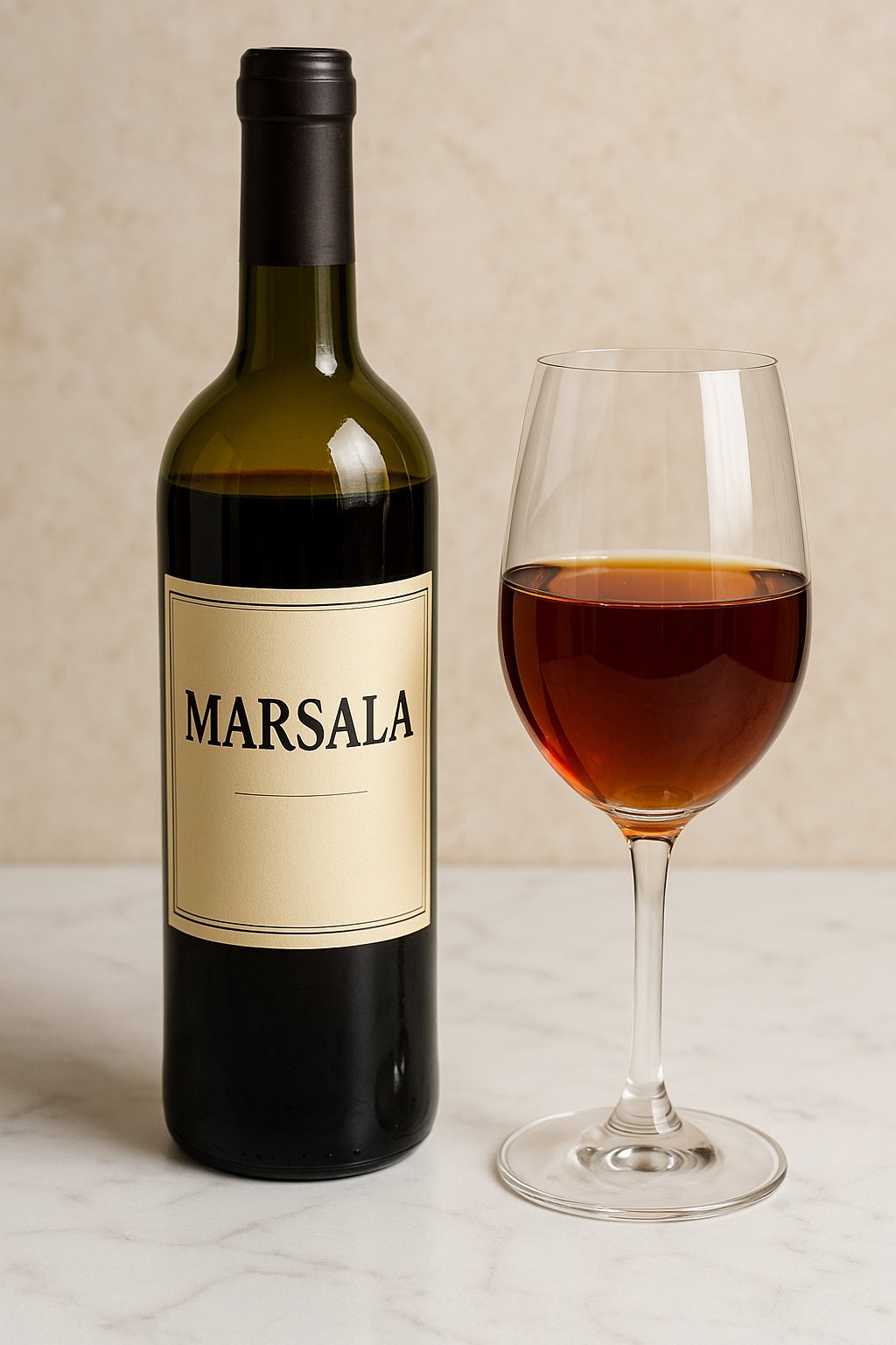 Glas Marsala (italienischer Likörwein)