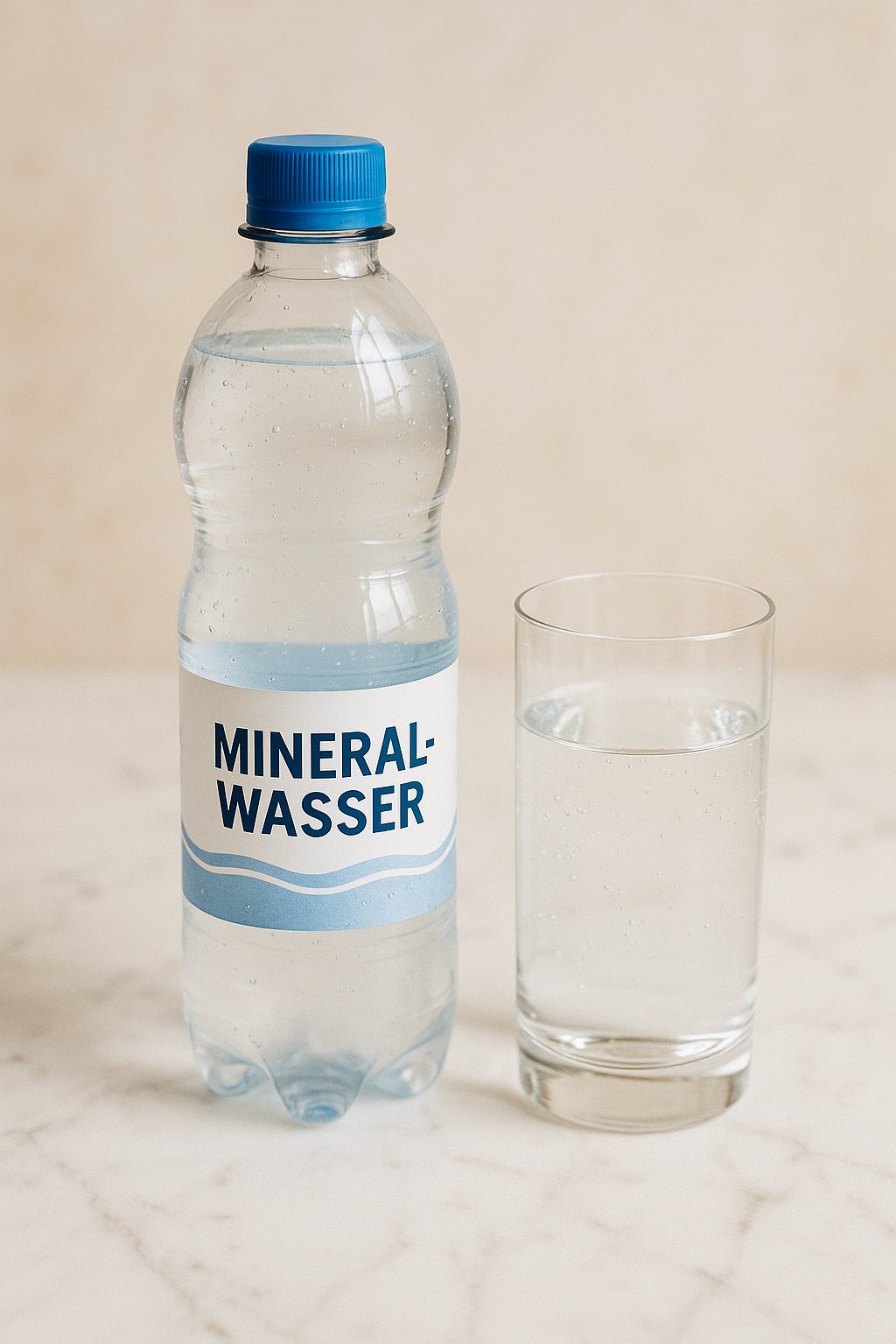 Ein Glas Mineralwasser mit Kohlensäure