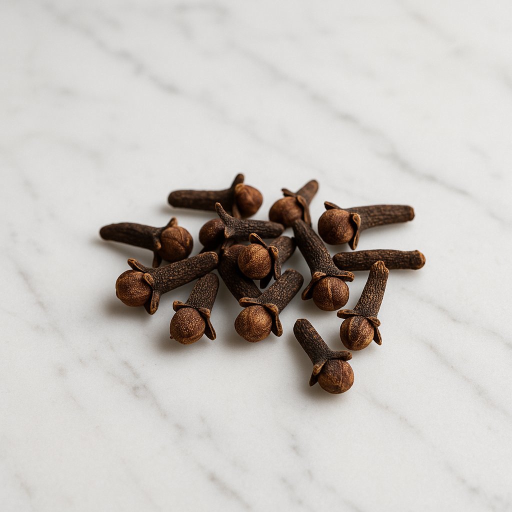 Getrocknete Nelken (Gewürznelken) in Nahaufnahme