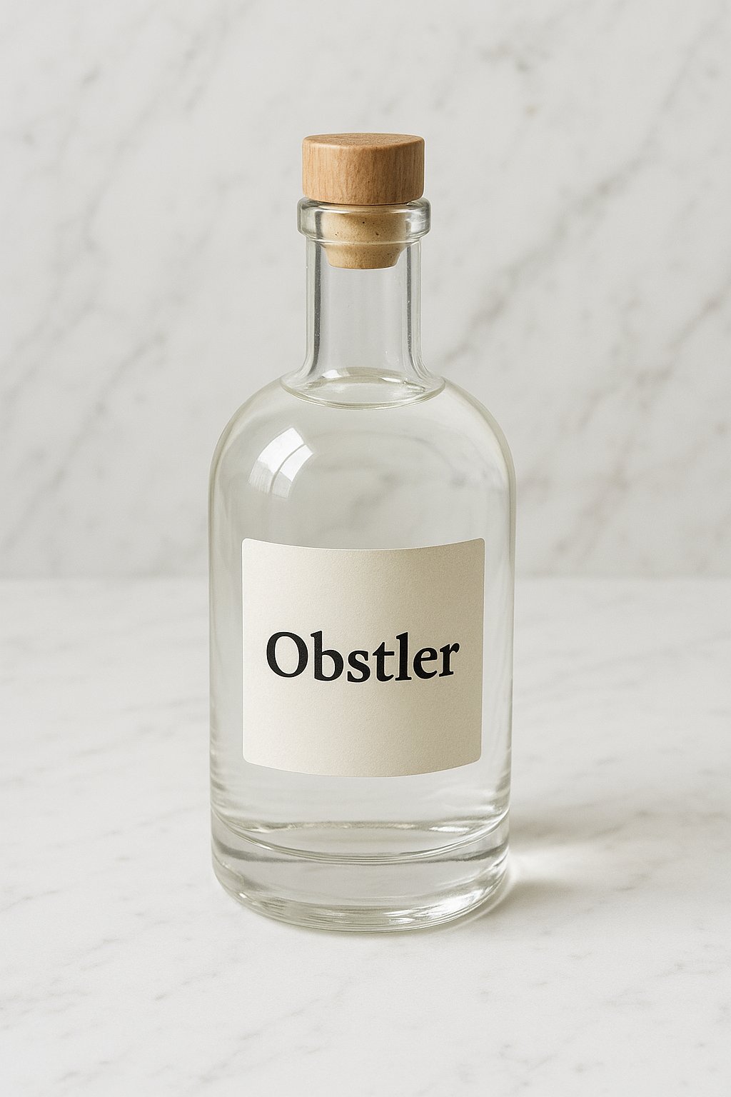 Ein Glas Obstler (klarer Obstbrand)