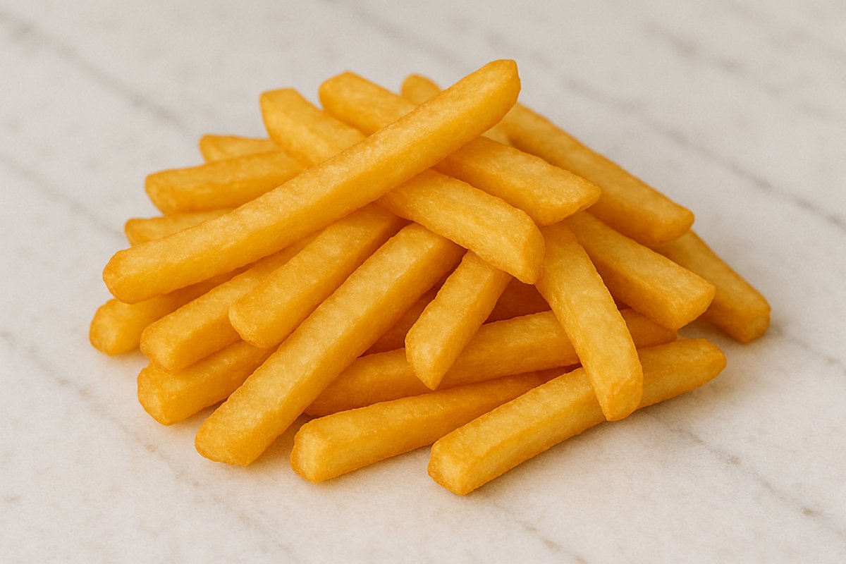 Portion Pommes frites auf einem Teller