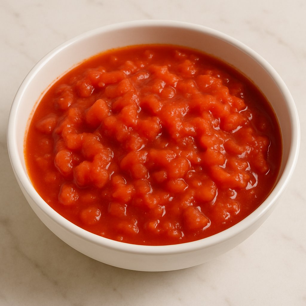 Gehackte Tomaten in einer Schüssel