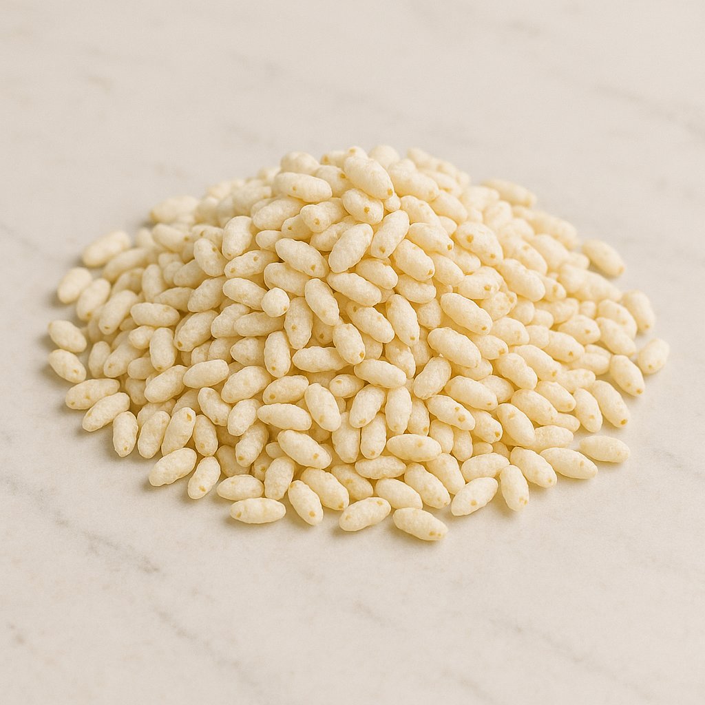 Eine Schale mit Puffreis