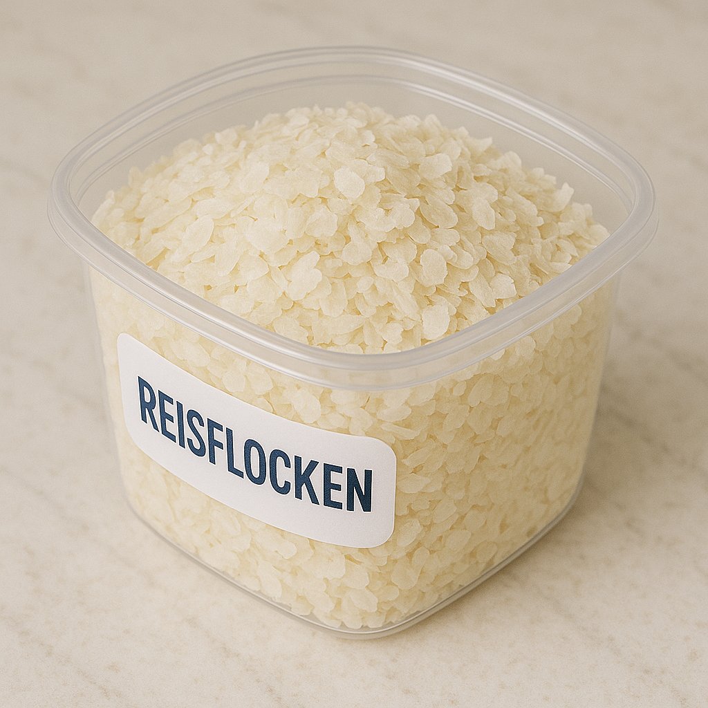 Schale mit Reisflocken