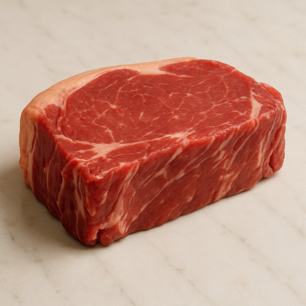 Rohes Rindfleisch-Steak auf einem Schneidebrett