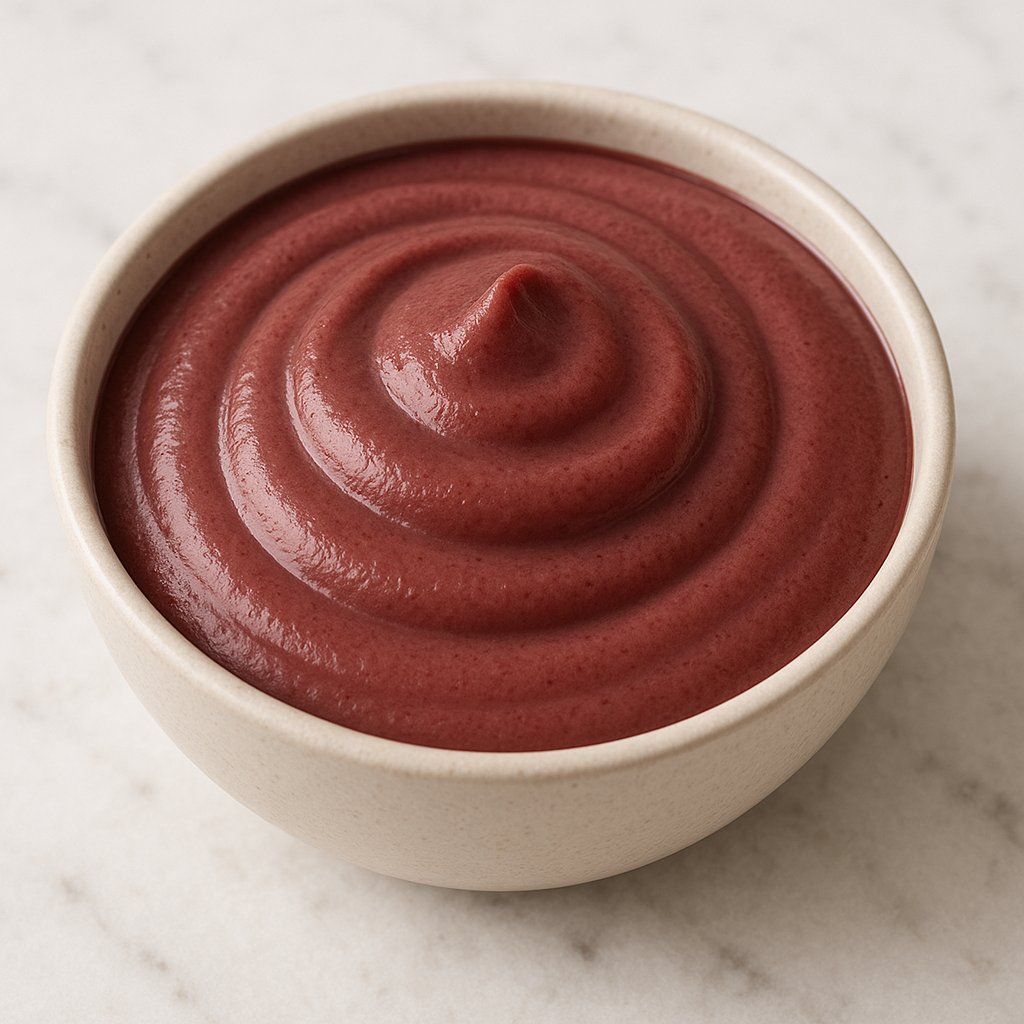 Schale mit Rotweincreme als Dessert