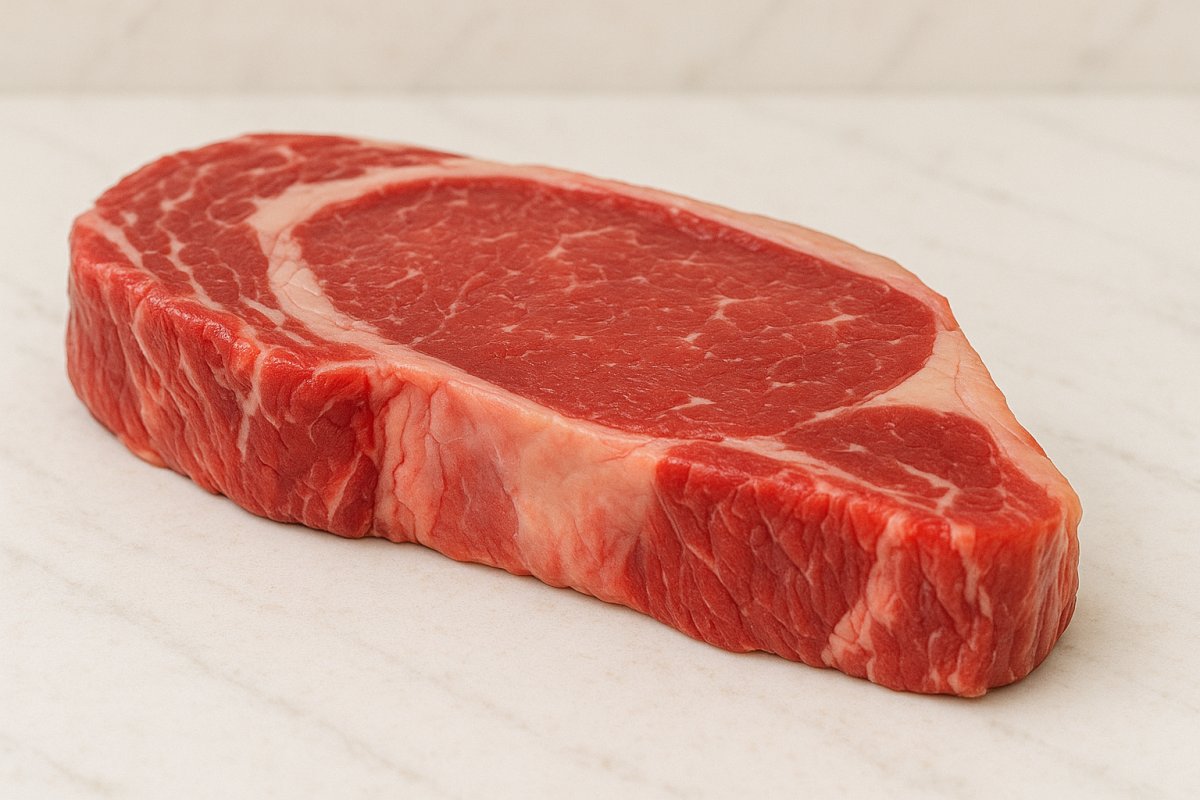 Rumpsteak auf einem Grill