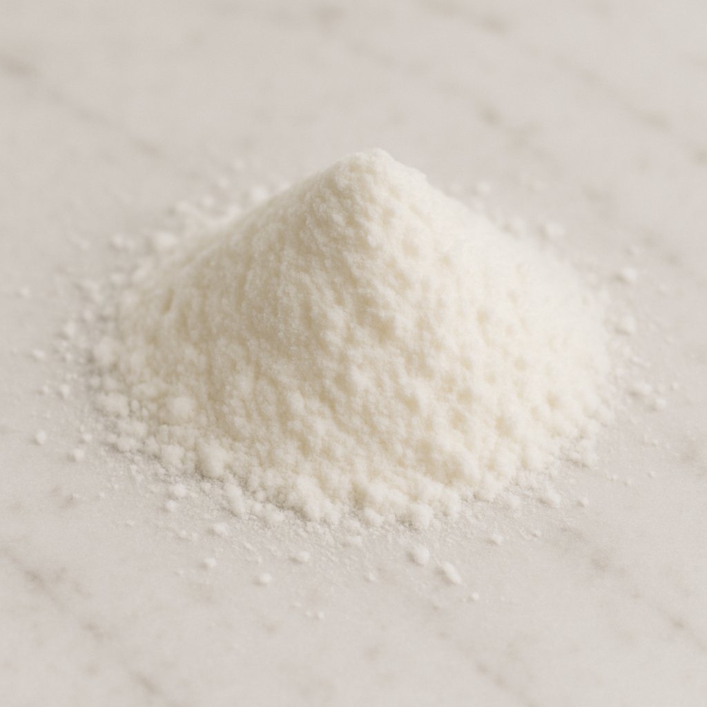 Pulverförmiges Sahnesteif in einer kleinen Schale