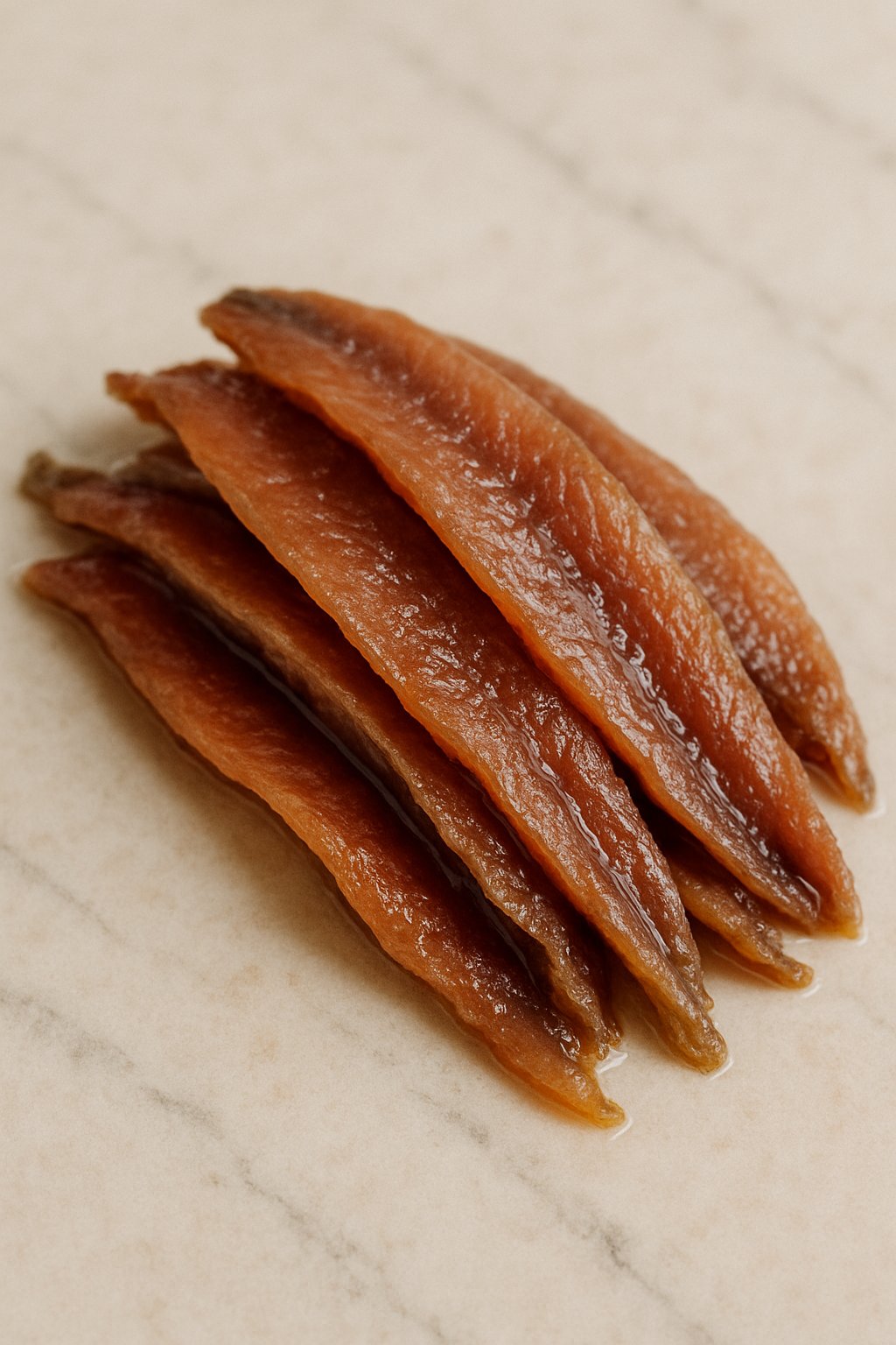 Frische Sardellen auf Eis liegend