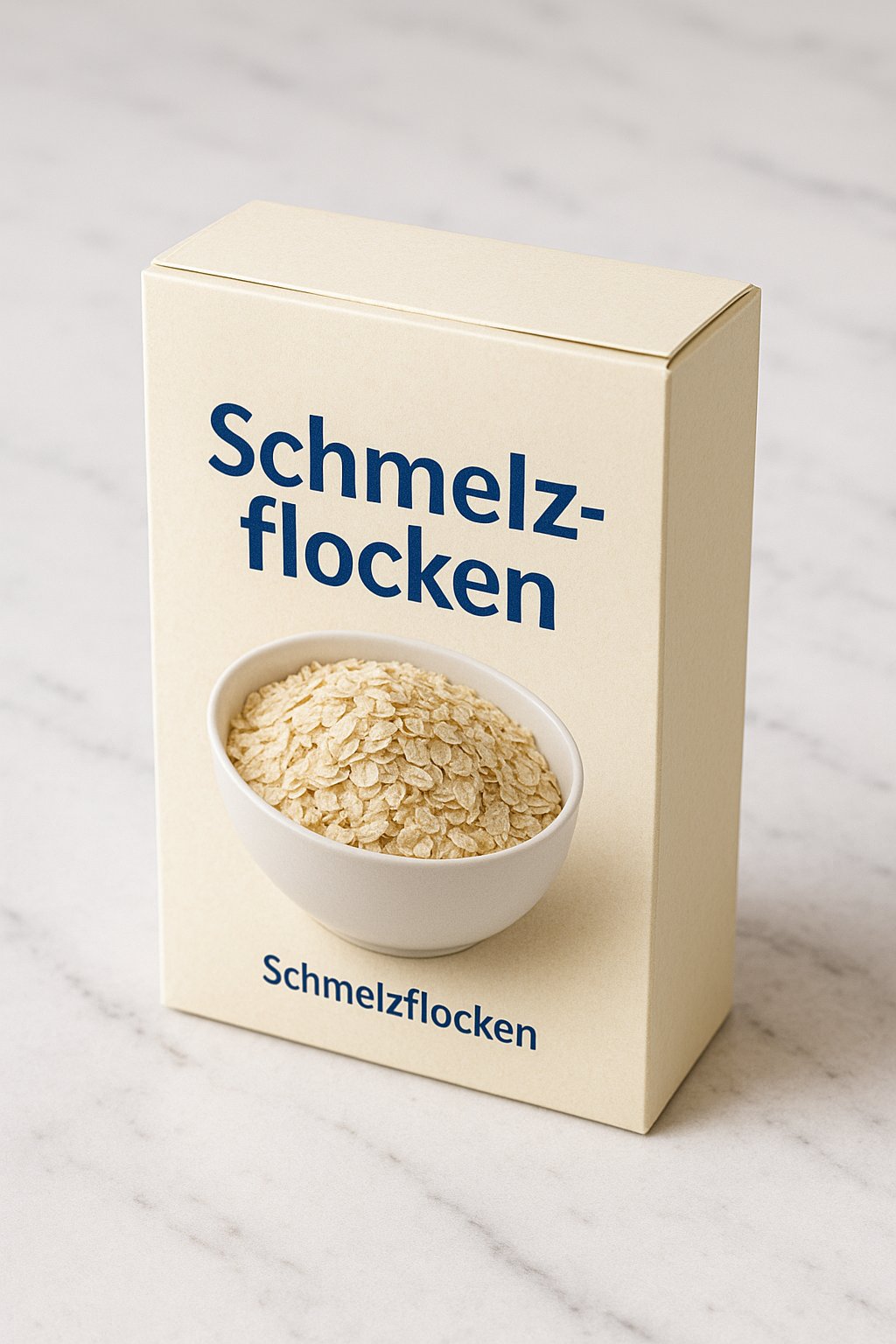 Schale mit feinen Schmelzflocken aus Hafer