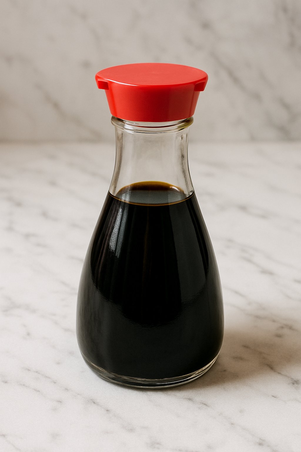 Eine kleine Schale mit dunkler Sojasauce