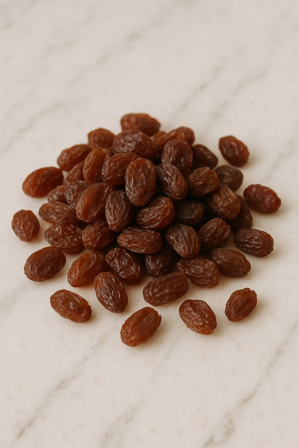 Eine kleine Schale mit goldbraunen Sultaninen