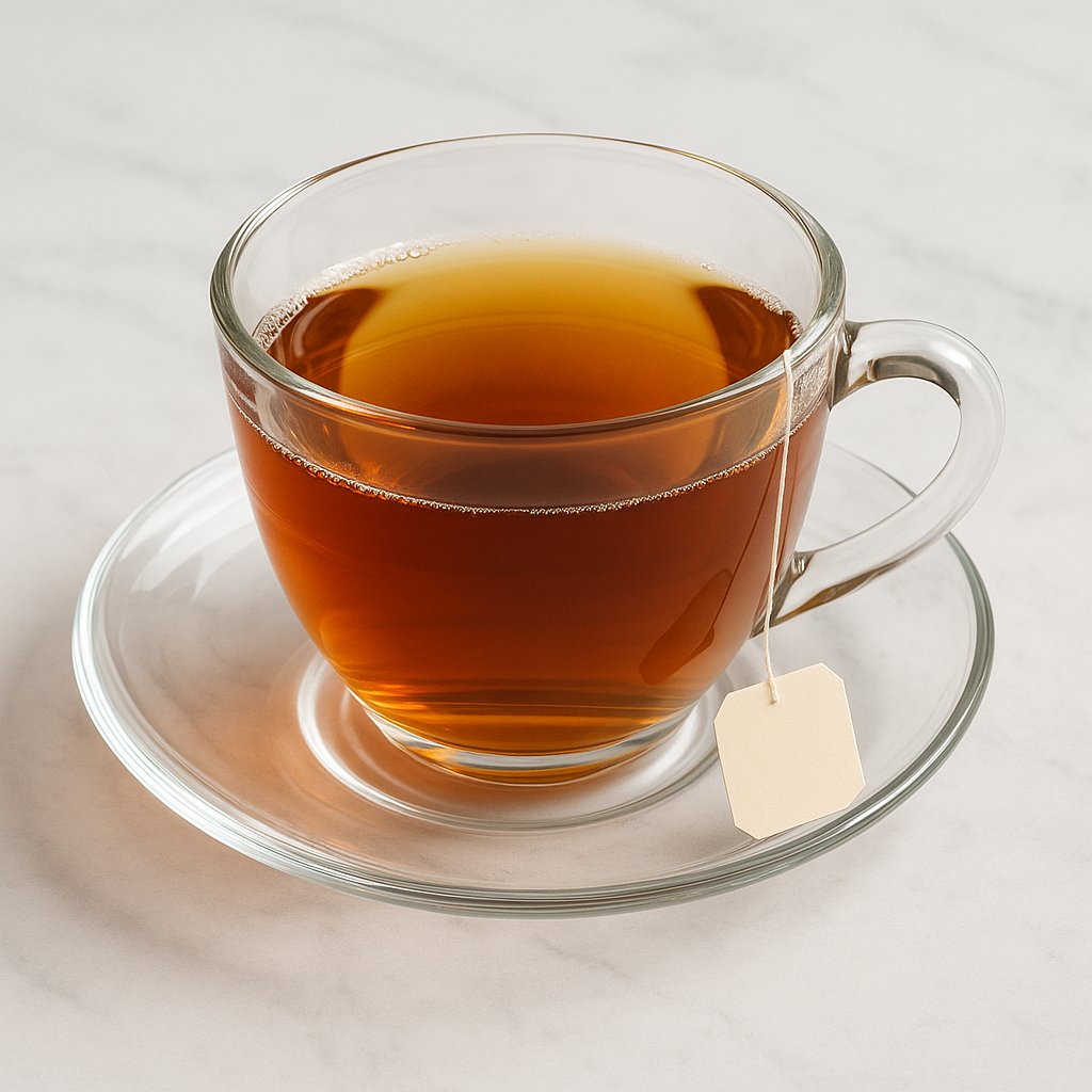 Tasse frisch aufgebrühter Tee