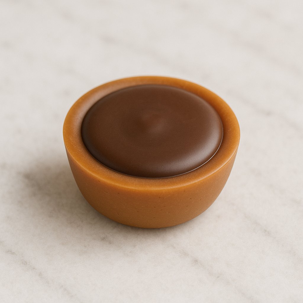 Mehrere Toffifee-Pralinen mit Haselnuss, Karamell und Schokolade