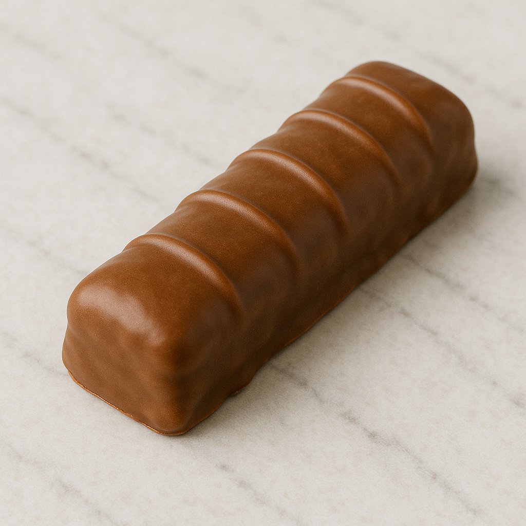 Ein Twix-Schokoriegel mit Keks, Karamell und Milchschokolade