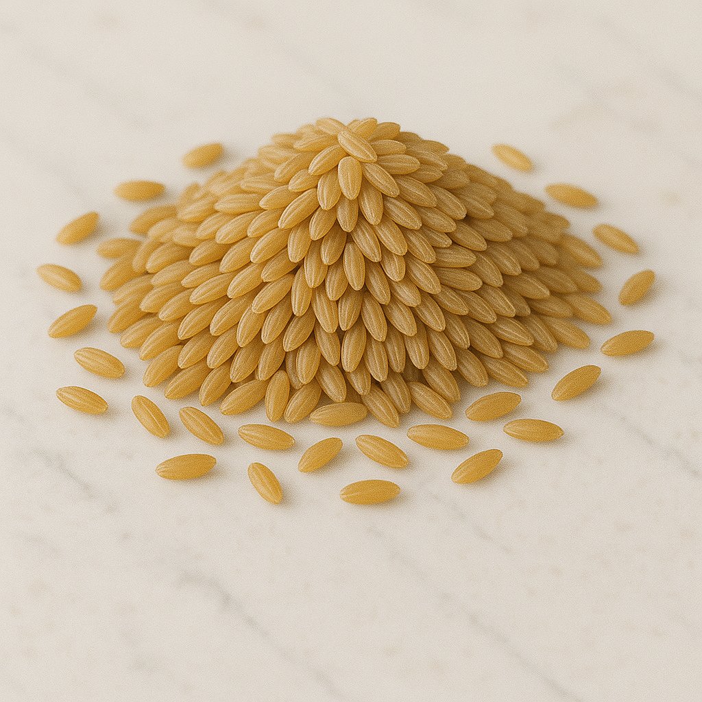 Rohkörner von Vollkornreis in einer Schale