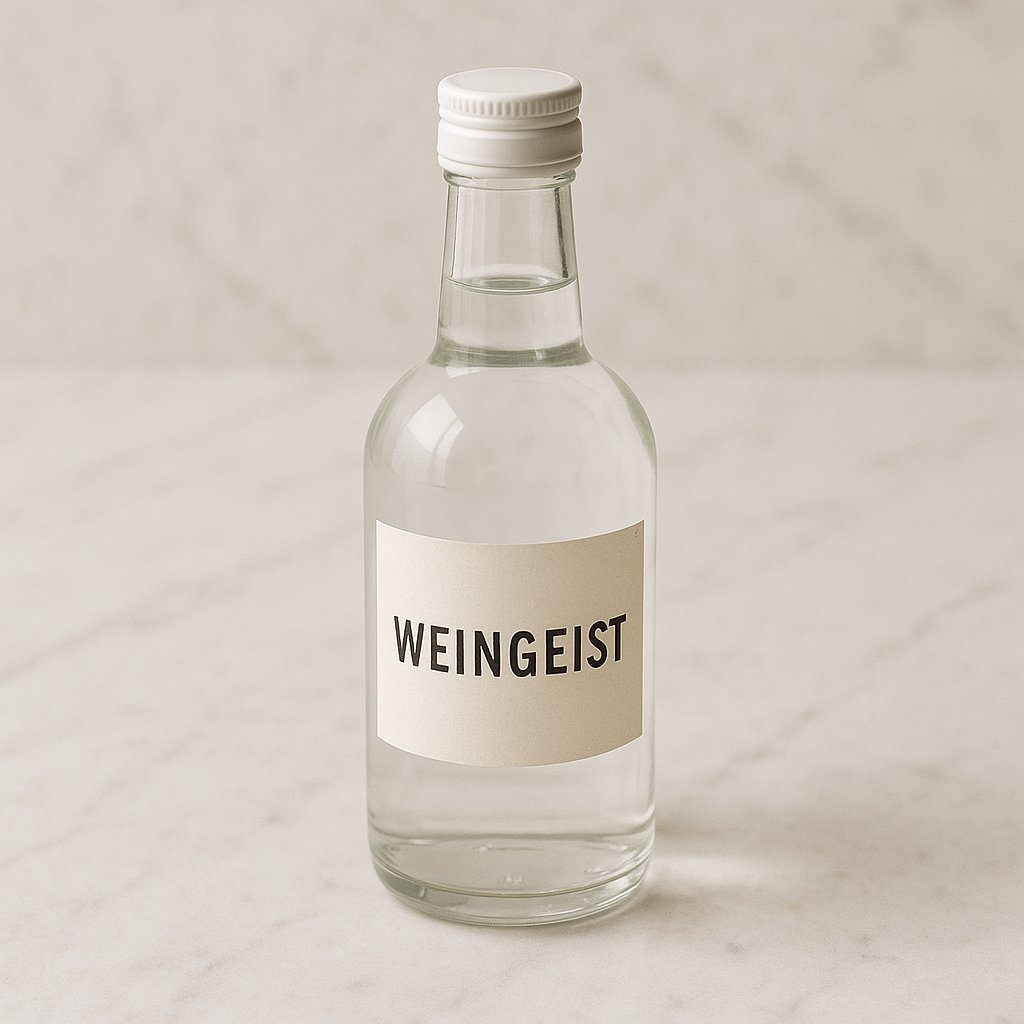 Flasche mit Weingeist rein 95 Vol. %