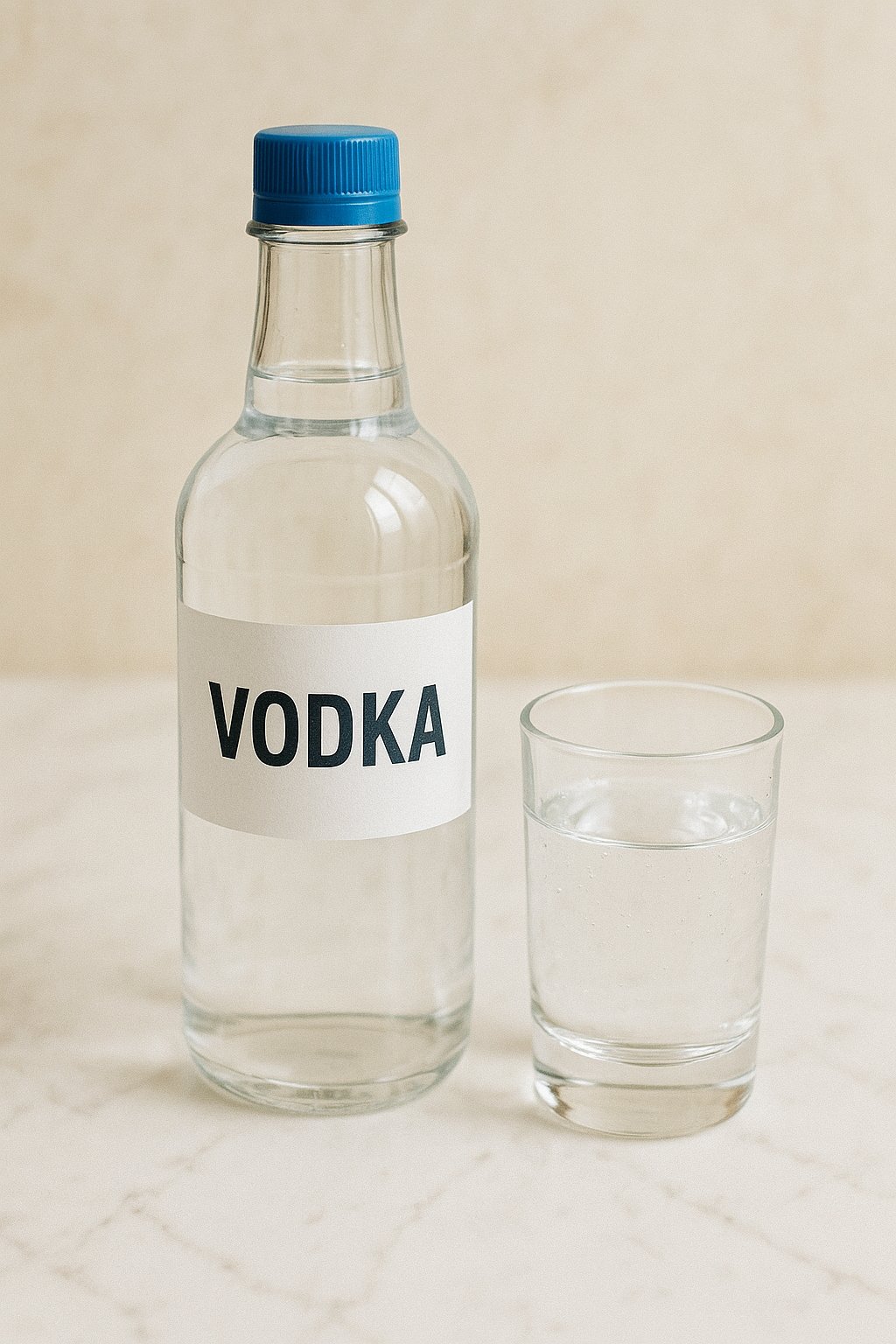 Klare Spirituose (Wodka) in einem Glas