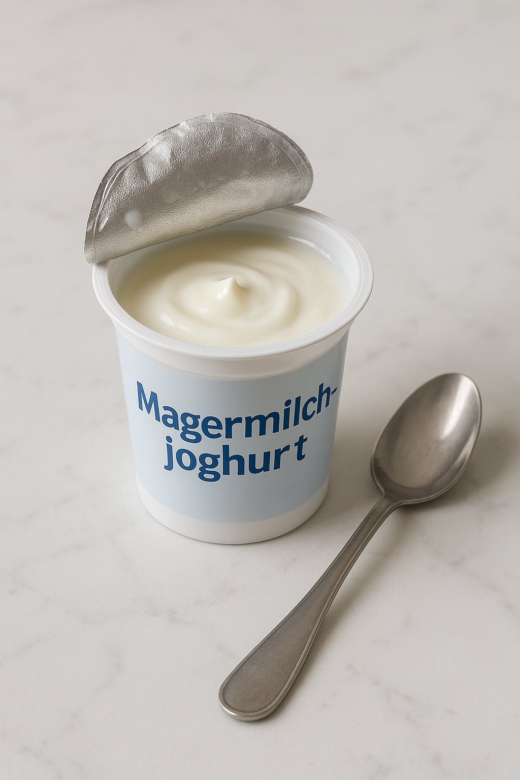 Becher mit Magermilchjoghurt