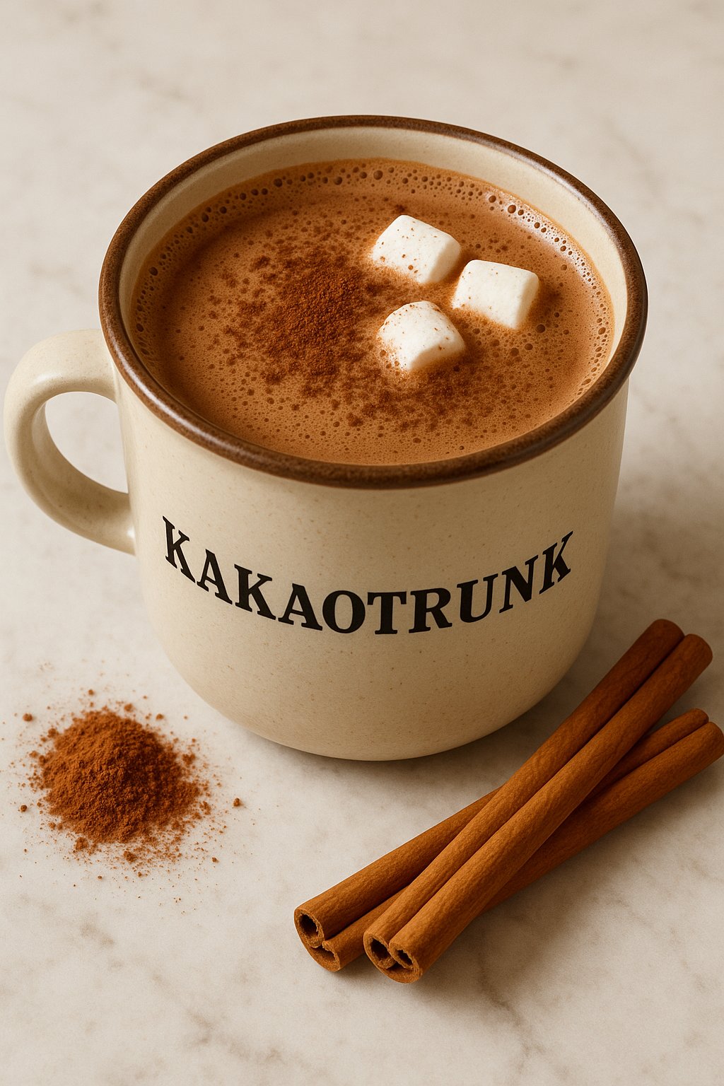 Glas Kakaotrunk mit Kakao