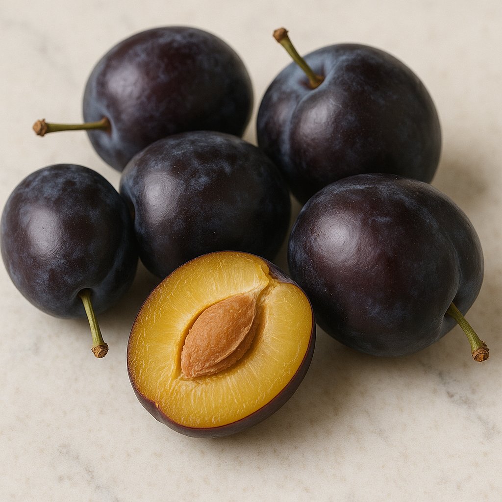 Frische Pflaumen und Zwetschgen