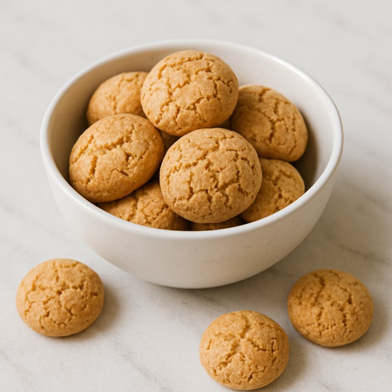 Mehrere Amaretti-Kekse auf einem Teller