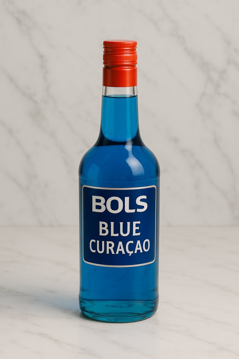 Flasche Bols Curacao Blue (blauer Orangenlikör)
