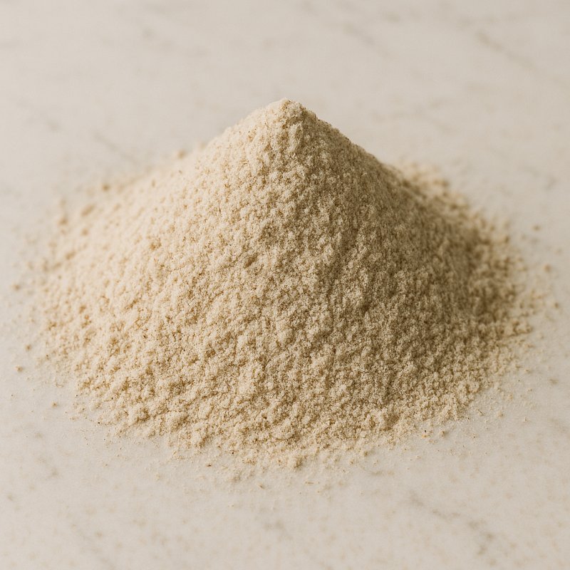 Eine Schüssel mit Buchweizenmehl