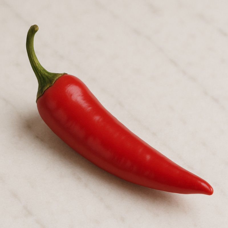 Rote Chilischoten auf einem Schneidebrett