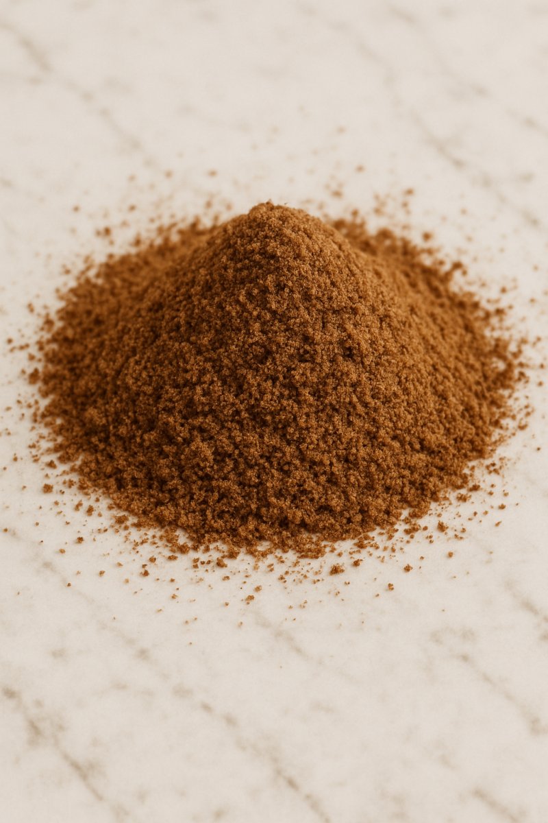 Christstollen-Gewürz als gemahlene Gewürzmischung in einer Schale