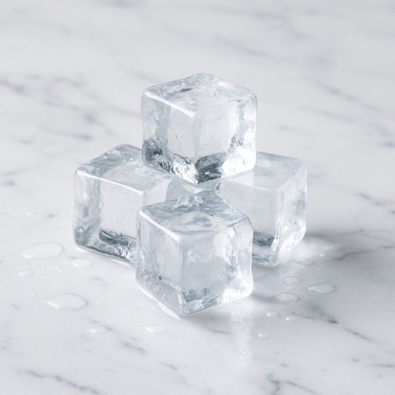 Eiswürfel in einem Glas