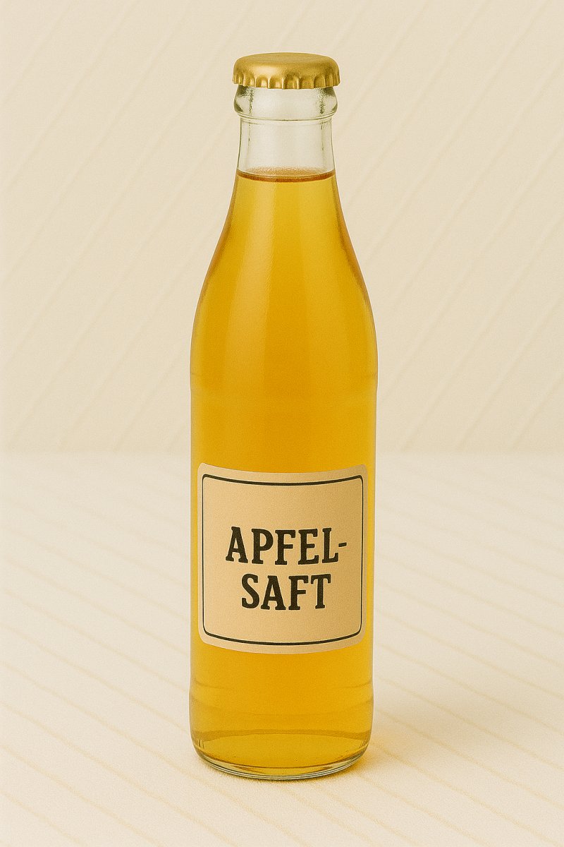 Glas mit Apfelsaft