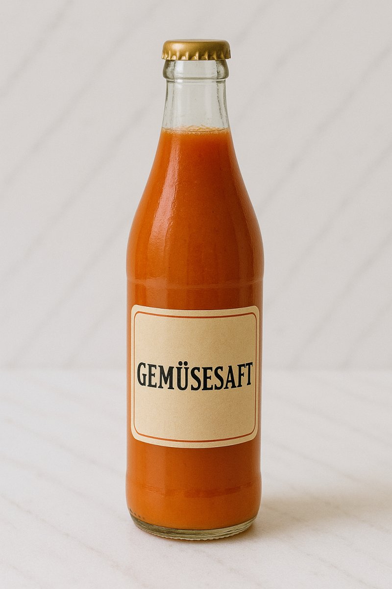 Glas mit Gemüsesaft