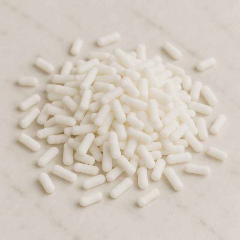 Hagelzucker in groben weißen Kristallen