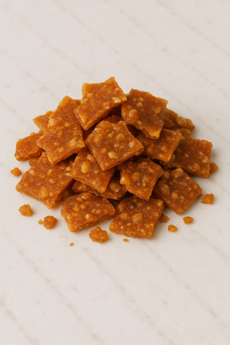 Krokant aus gehackten karamellisierten Nüssen